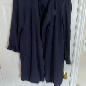 TOPSHOP | Oversized Navy Blue Trench | Size 10